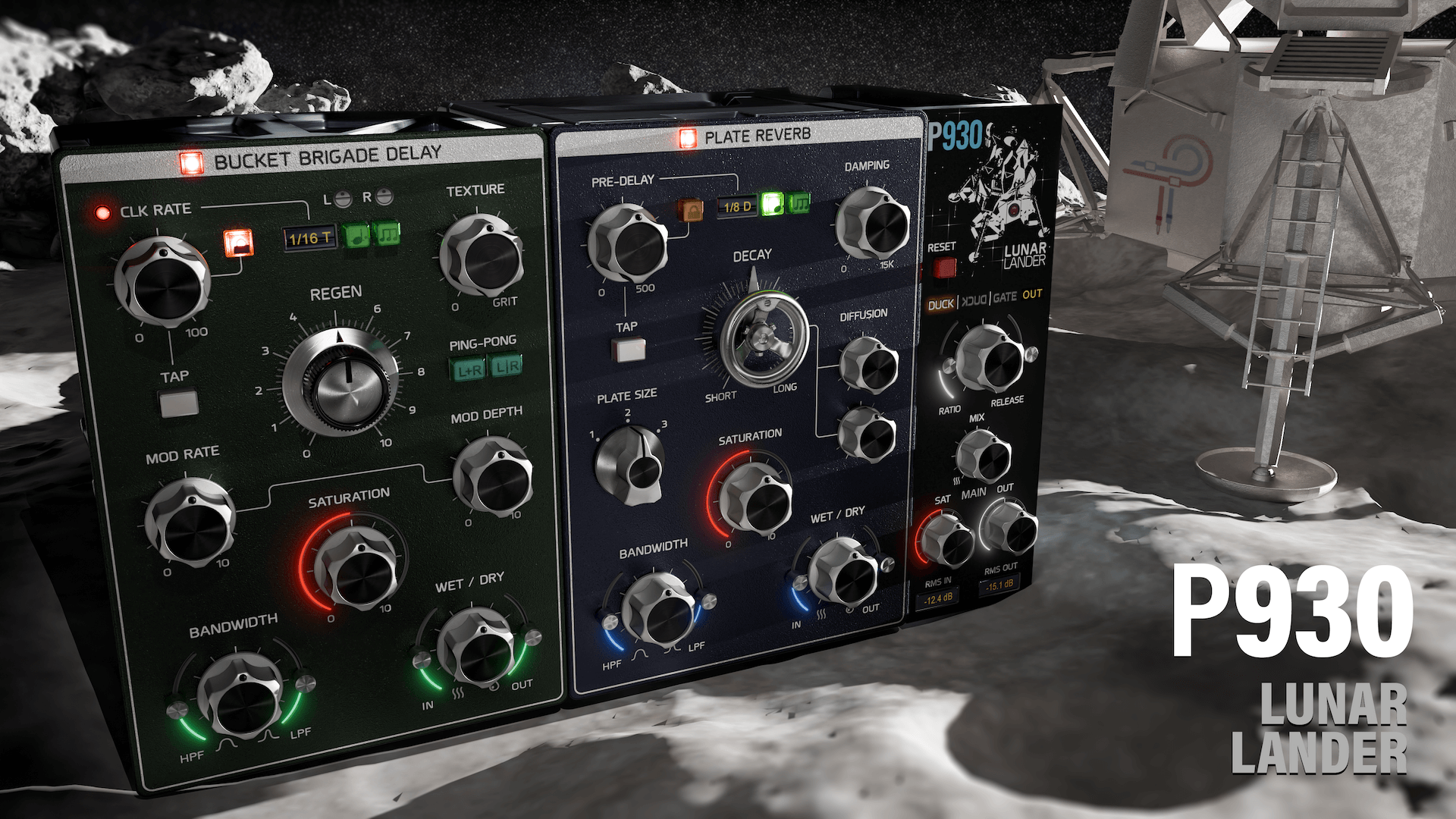 Pulsar Modular P930 Lunar Lander- BBD, Plate & Saturation plugin - Available Now